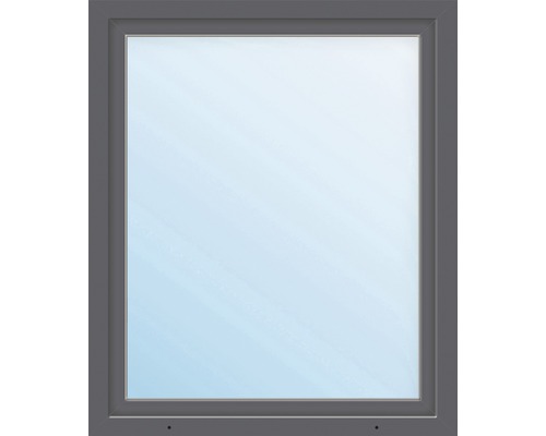 Fenêtre en PVC 1 battant verre de sécurité trempé ARON Basic blanc/anthracite 1100x1650 mm tirant droit-0