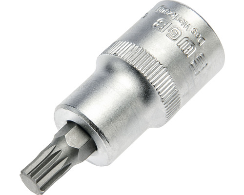 Embout de clé à douille avec denture interne multiple