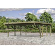 Holzcarport mit Flachdach für den Aussenbereich