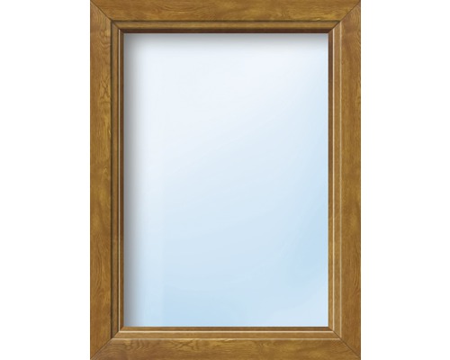 Kunststofffenster Festverglasung ESG ARON Basic weiß/golden oak 800x1600 mm (nicht öffenbar)