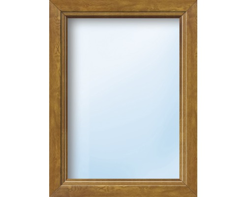 Élément fixe de fenêtre en plastique, verre de sécurité trempé, ARON Basic blanc/golden oak 700x1700 mm (non ouvrable)