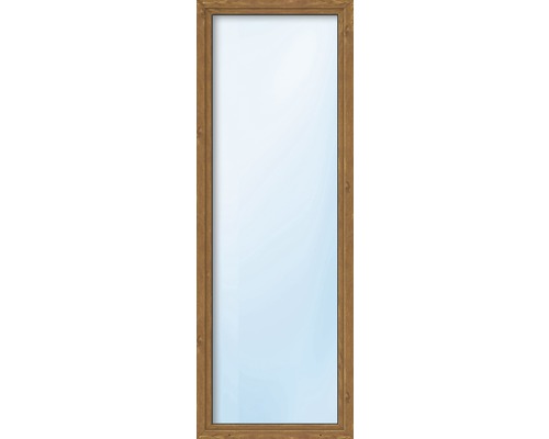 Kunststofffenster 1-flg. ESG ARON Basic weiß/golden oak 600x1700 mm DIN Rechts-0