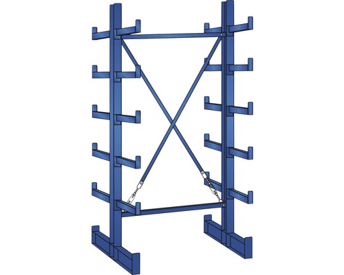 Étagère cantilever K 1000 à double face (étagère de base), 1.250x2.000 mm