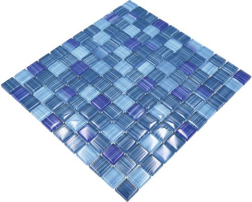 Carreaux de mosaïque en verre, disposés en carré