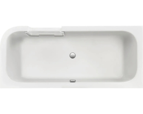 Baignoire rectangulaire avec garniture de vidange et garniture de trop-plein