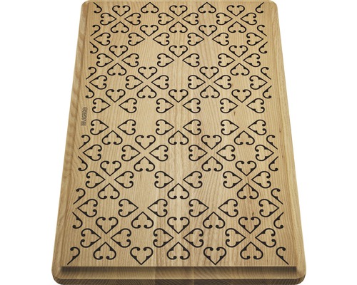 Planche à découper en bois Blanco AVEC ORNEMENT frêne massif 237591 Planche à découper en bois avec motif