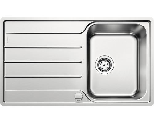 Évier Blanco LEMIS 45 S-IF 860 x 500 mm acier inoxydable finition brossée 523031 Évier en acier inoxydable avec égouttoir