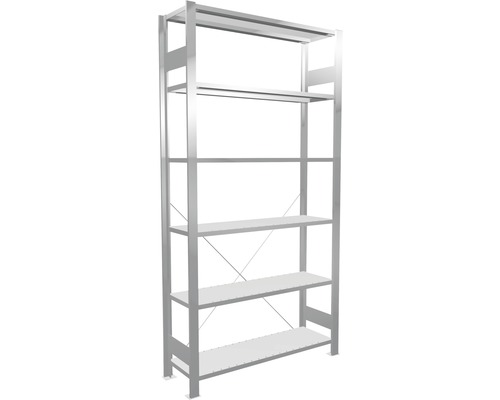 Étagère de bureau (étagère de base) système empilable MULTIplus85 1.000x2.000x300 mm, RAL 7035 gris clair