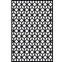 Sichtschutz- und Wanddekoelement Cubism Kunststoff 180 x 120 cm, schwarz-thumb-0