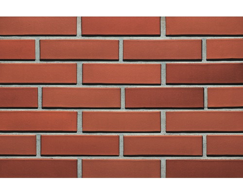 Briques Klinker pour façades 7 fentes NF rouge naturel 240 x 115 x71 mm