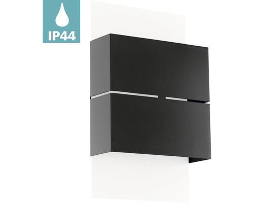 Schwarze Wandleuchte mit Schutzart IP44