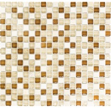 Mosaikfliese mit Glas- und Marmorelementen