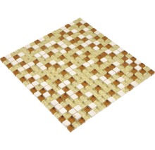 Mosaikfliese mit Glas- und Natursteinoptik