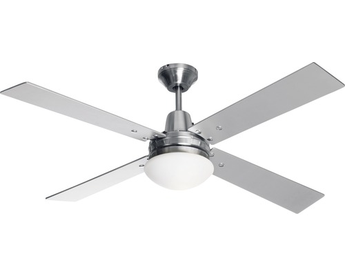 Ventilateur de plafond chrome/brossé Lucci Air Quest II Ø 122 cm avec télécommande et fonction été + hiver