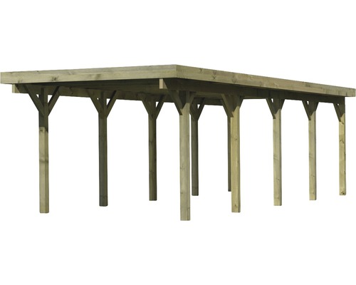 Holzcarport mit mehreren Pfosten