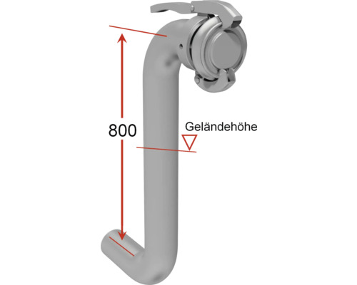 Schwanenhals für Abwasser- und Fäkalien-Sammeltanks