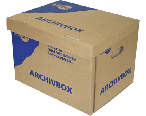 Cargo Point Archivbox 400 x 287 x 320 mm Pappe 37 l bis 25 kg Archivbox aus Pappe mit Deckel