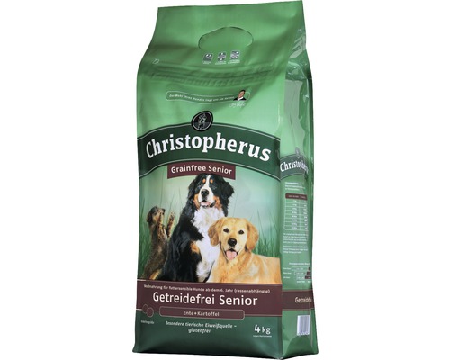 Croquettes pour chiens, Allco Christopherus sans céréales Senior canard & pomme de terre 4 kg