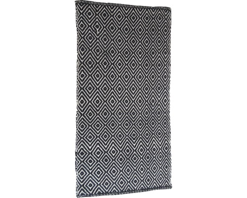 Tapis en chiffon à carreaux noir blanc 50x80 cm