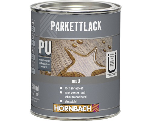 Laque pour bois HORNBACH vernis pour parquet mate 750 ml Boîte de vernis à parquet mat avec polyuréthane de Hornbach