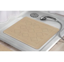 Quadratische Duschmatte mit Muster in einer Duschkabine