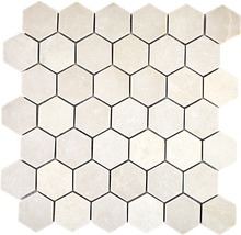 Mosaikfliese mit sechseckigen Elementen
