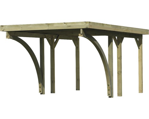 Holzcarport mit Bogen
