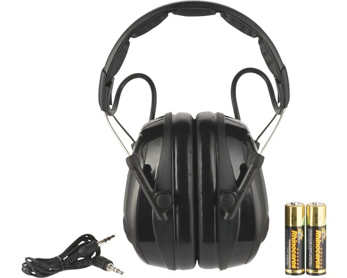 Casque antibruit avec câble audio et piles