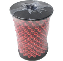 Rote Perlenkette auf Spule