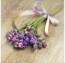 Tableau en verre Lovely lavender II 20x20 cm