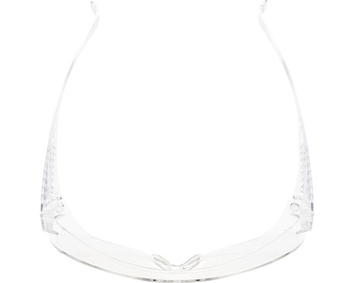 Klare Schutzbrille von oben