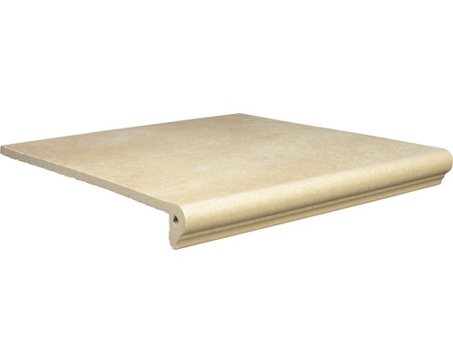 Steinzeug Florentinerstufe Capra cremegelb 24,5 x 32 cm Keramik Treppenstufe