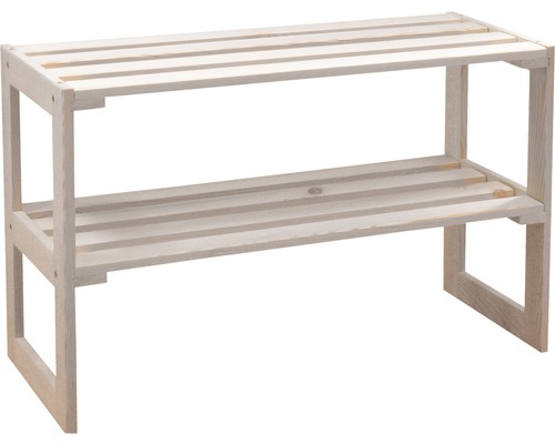 Étagère à chaussures en épicéa 800x300x510 mm 2 tablettes Étagère à chaussures en épicéa 800x300x510 mm 2 tablettes
