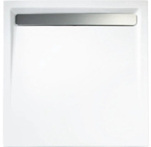 Kit complet receveur de douche SCHULTE Extra-flach 100 x 100 x 2.5 cm blanc alpin lisse D202057 04 41-thumb-0