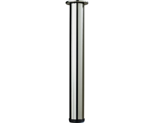 Pied de table Ø76 mm 700-1100mm aspect acier inoxydable, capacité de charge 150 kg Pied de meuble en acier