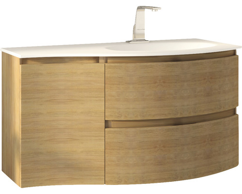 Waschtischunterschrank mit Waschbecken und Armatur