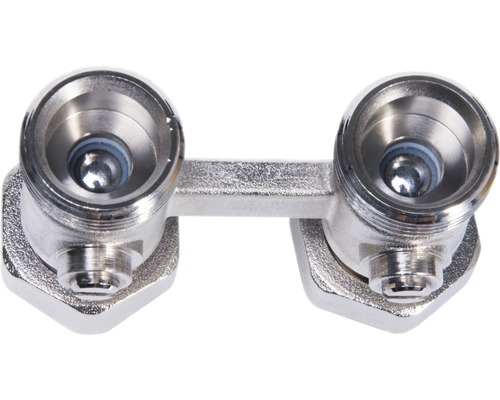 Doppelnippel aus Metall für Sanitärinstallationen