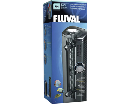 Aquarium-Innenfilter Fluval U4 kompl mit Filtermedien ca. 1000 l / h für Aquarium bis ca. 130 - 240 l