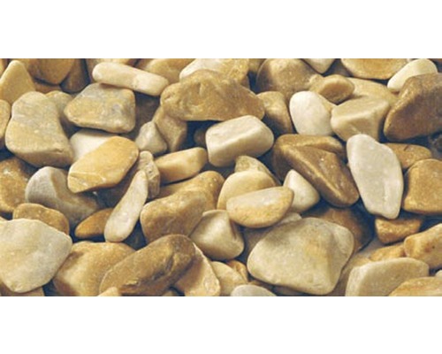 Gravier de marbre jaune 16-25 mm, 25 kg Gros plan de graviers décoratifs pour le jardin