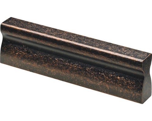 Poignée de meuble en alu aspect cuivre, distance entre les trous 64, lxh 78/10 mm