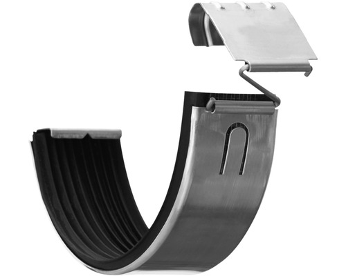 Connecteur de gouttière Zambelli zinc-titane pour taille de gouttière 280 mm Brosse de gouttière avec kit de suspension de gouttière