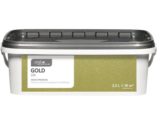 Farbe mit Metalleffekt in Gold von Style Color, 2,5 Liter