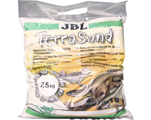 Sable de terrarium JBL 7,5 kg blanc JBL TerraSand substrat de sol naturel pour terrariums désertiques, 7,5 kg