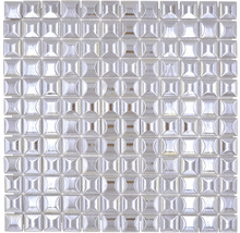 Mosaïque en verre, disposée en carré