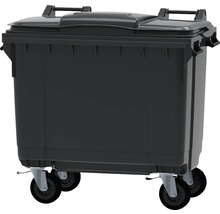 Collecteur de déchets et de recyclage à 4 roues MGB 660 l gris/gris-thumb-1