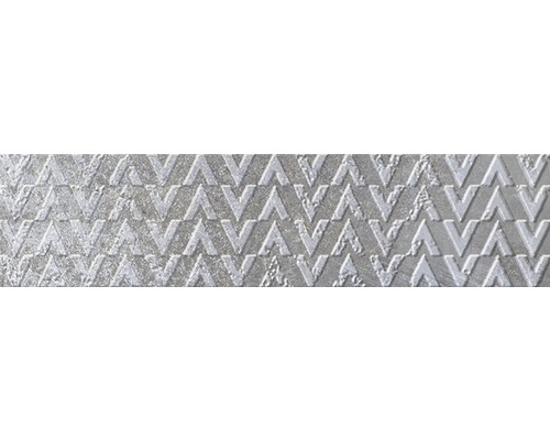 Feinsteinzeug Dekorfliese Brickbold gris 8 x 33,15 cm