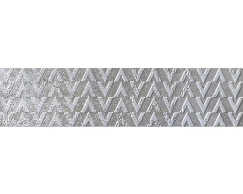Carrelage décoratif en grès cérame fin Brickbold gris 8x33,15 cm Carreau mural décoratif avec motif en forme de V