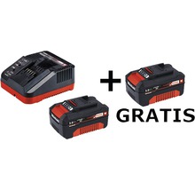 Einhell Power X-Change Ladegerät mit zwei 18-Volt-Akkus