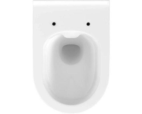 Toilette en céramique vue de dessus