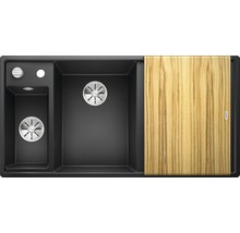 Spüle Blanco AXIA III 6 S 1000 x 510 mm anthrazit ohne Multifunktionsschale 524643 1 Spülbecken Mit Tropffläche Becken links